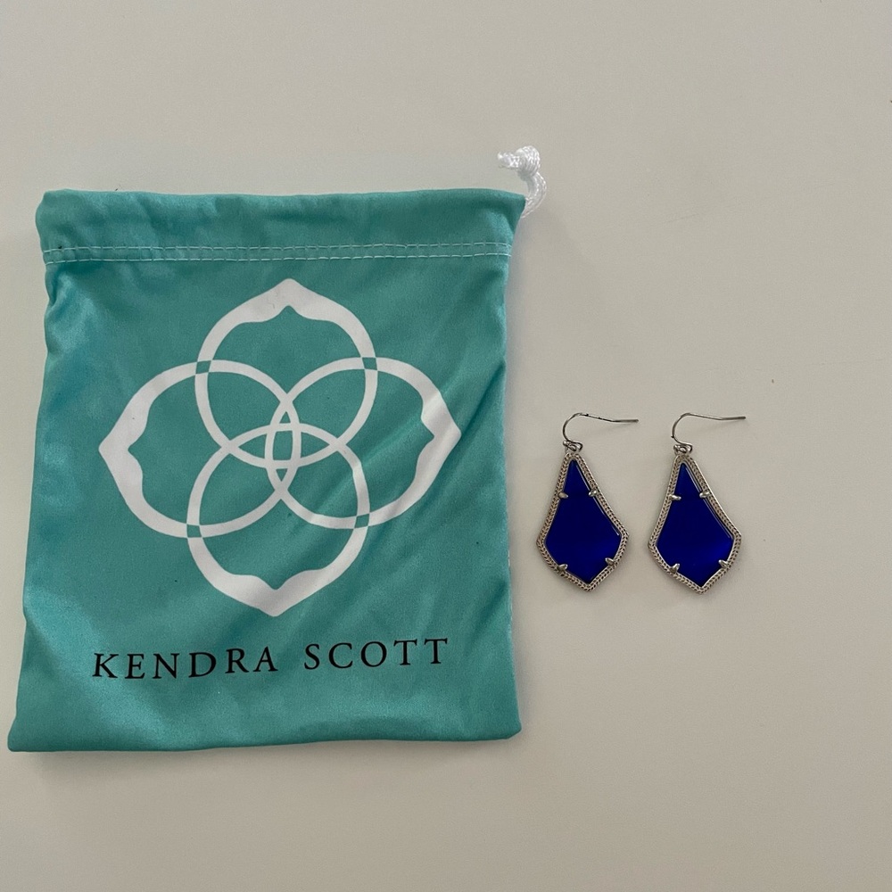 Kendra Scott Olivia Earrings In Cobalt Blue